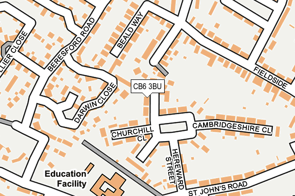 CB6 3BU map - OS OpenMap – Local (Ordnance Survey)