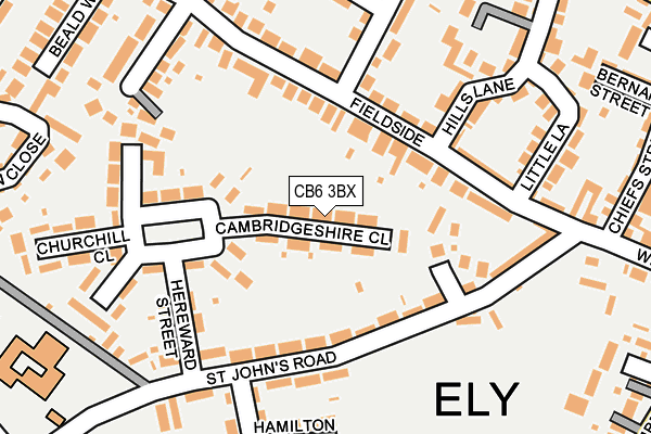 CB6 3BX map - OS OpenMap – Local (Ordnance Survey)