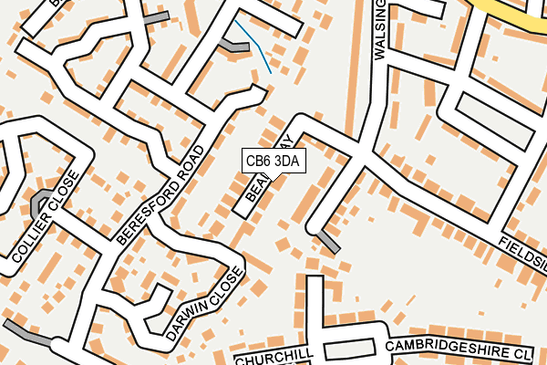 CB6 3DA map - OS OpenMap – Local (Ordnance Survey)