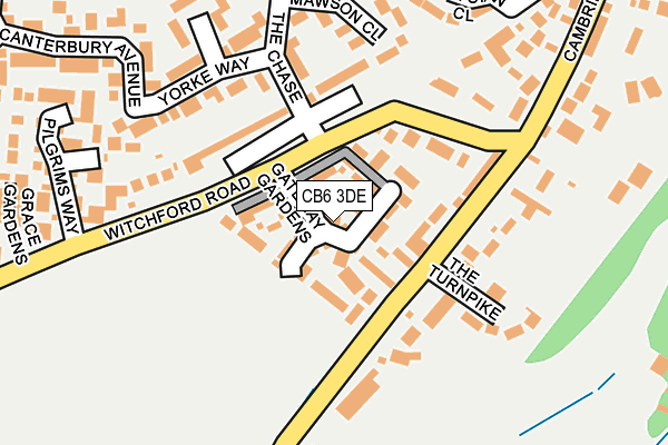 CB6 3DE map - OS OpenMap – Local (Ordnance Survey)