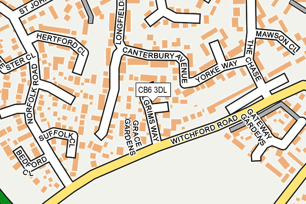 CB6 3DL map - OS OpenMap – Local (Ordnance Survey)