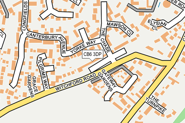 CB6 3DP map - OS OpenMap – Local (Ordnance Survey)