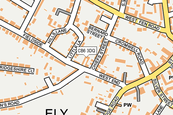 CB6 3DQ map - OS OpenMap – Local (Ordnance Survey)