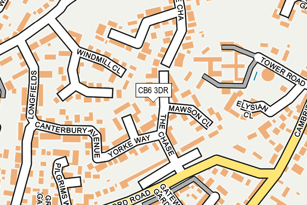 CB6 3DR map - OS OpenMap – Local (Ordnance Survey)