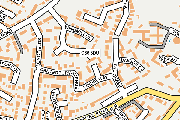 CB6 3DU map - OS OpenMap – Local (Ordnance Survey)
