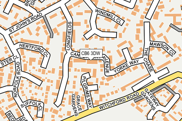 CB6 3DW map - OS OpenMap – Local (Ordnance Survey)