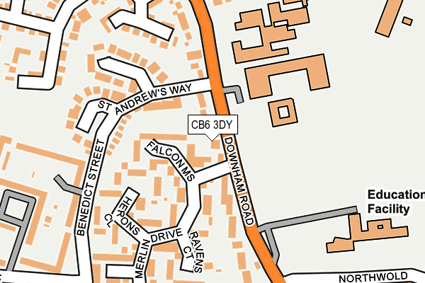 CB6 3DY map - OS OpenMap – Local (Ordnance Survey)