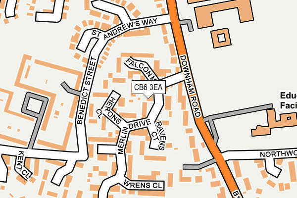CB6 3EA map - OS OpenMap – Local (Ordnance Survey)