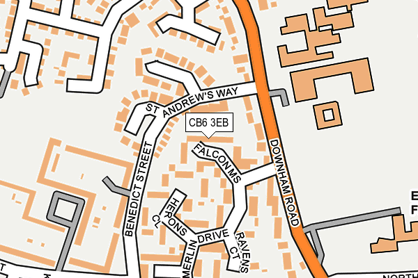 CB6 3EB map - OS OpenMap – Local (Ordnance Survey)