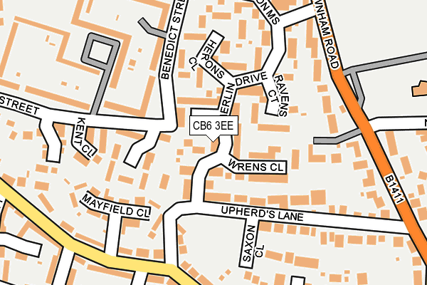 CB6 3EE map - OS OpenMap – Local (Ordnance Survey)