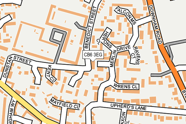 CB6 3EG map - OS OpenMap – Local (Ordnance Survey)