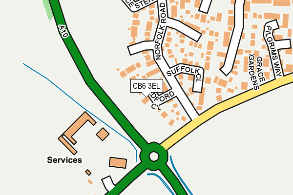 CB6 3EL map - OS OpenMap – Local (Ordnance Survey)