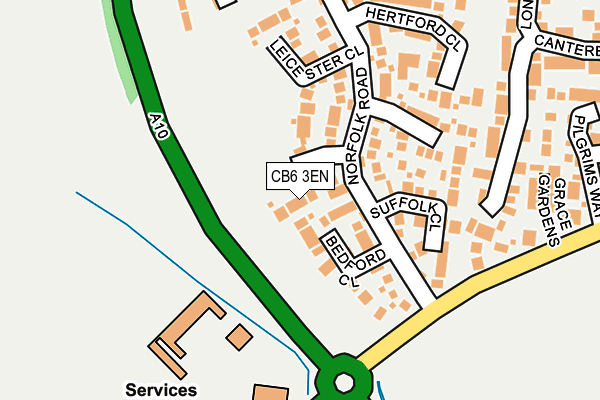 CB6 3EN map - OS OpenMap – Local (Ordnance Survey)