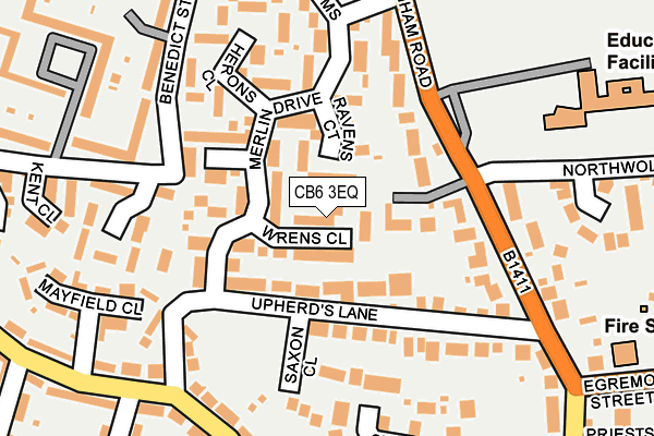CB6 3EQ map - OS OpenMap – Local (Ordnance Survey)