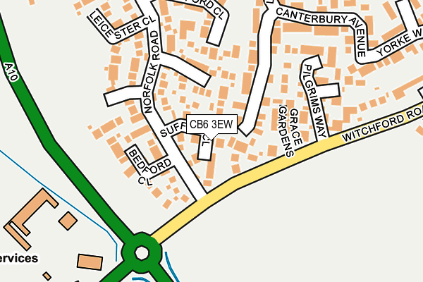 CB6 3EW map - OS OpenMap – Local (Ordnance Survey)