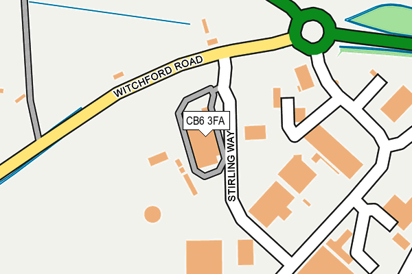 CB6 3FA map - OS OpenMap – Local (Ordnance Survey)