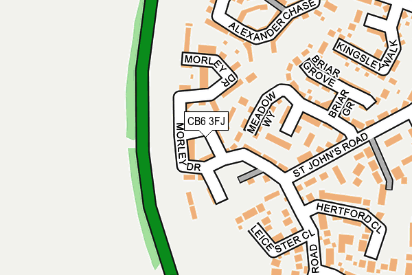 CB6 3FJ map - OS OpenMap – Local (Ordnance Survey)