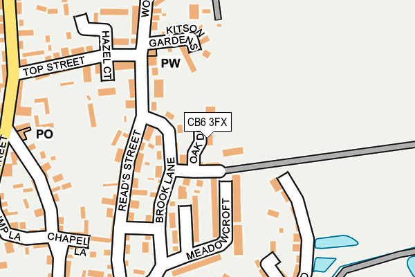 CB6 3FX map - OS OpenMap – Local (Ordnance Survey)