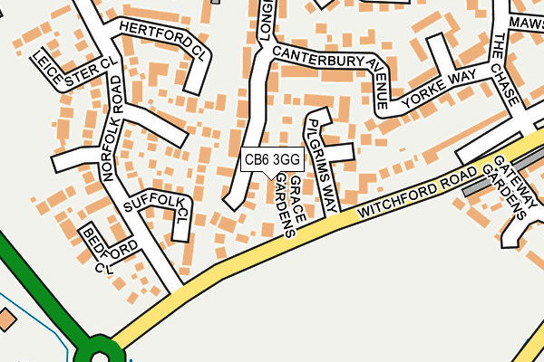 CB6 3GG map - OS OpenMap – Local (Ordnance Survey)