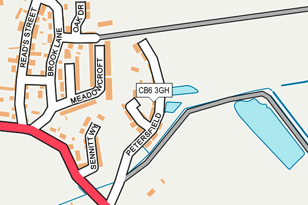 CB6 3GH map - OS OpenMap – Local (Ordnance Survey)
