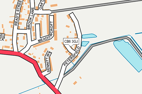 CB6 3GJ map - OS OpenMap – Local (Ordnance Survey)