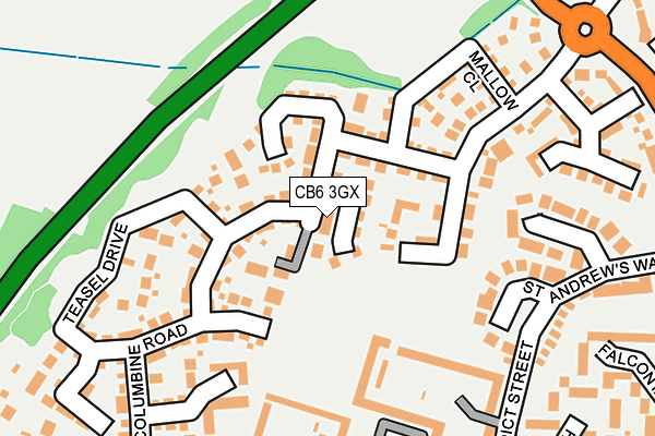 CB6 3GX map - OS OpenMap – Local (Ordnance Survey)