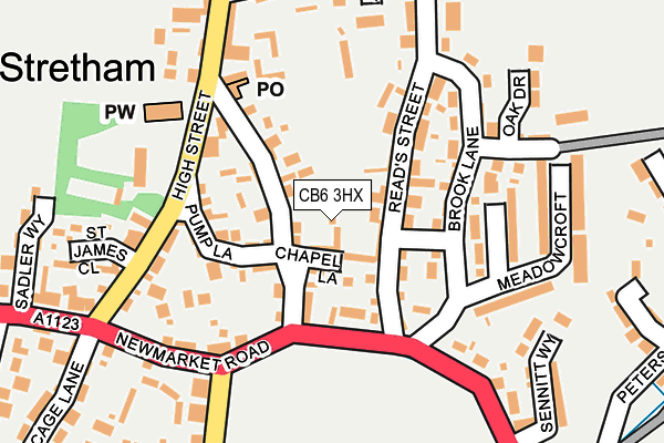 CB6 3HX map - OS OpenMap – Local (Ordnance Survey)
