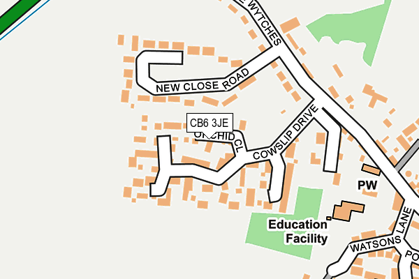 CB6 3JE map - OS OpenMap – Local (Ordnance Survey)