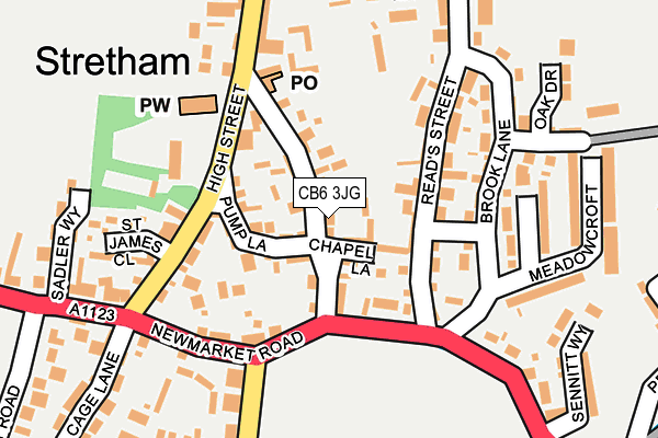 CB6 3JG map - OS OpenMap – Local (Ordnance Survey)
