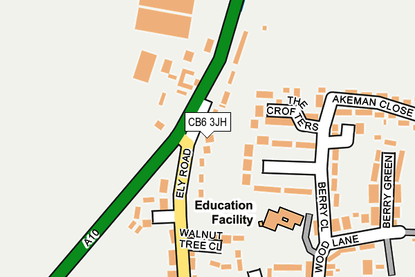 CB6 3JH map - OS OpenMap – Local (Ordnance Survey)