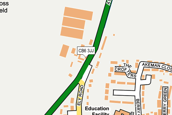 CB6 3JJ map - OS OpenMap – Local (Ordnance Survey)