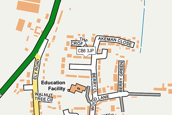 CB6 3JP map - OS OpenMap – Local (Ordnance Survey)