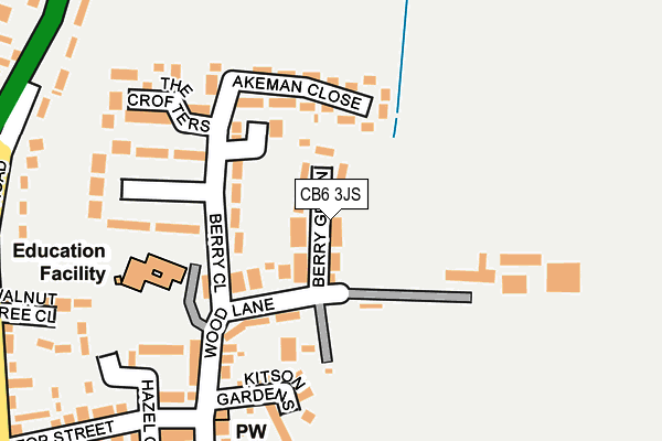 CB6 3JS map - OS OpenMap – Local (Ordnance Survey)