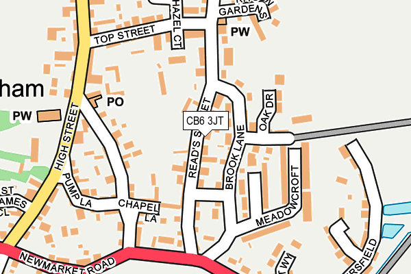 CB6 3JT map - OS OpenMap – Local (Ordnance Survey)