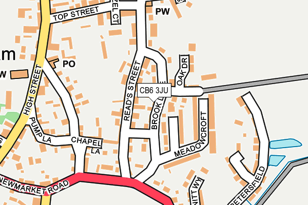 CB6 3JU map - OS OpenMap – Local (Ordnance Survey)