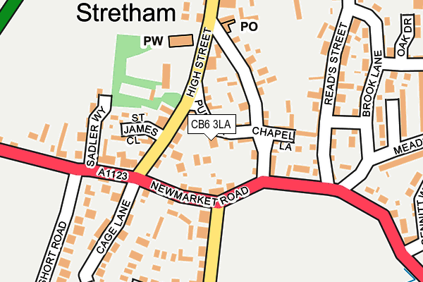 CB6 3LA map - OS OpenMap – Local (Ordnance Survey)