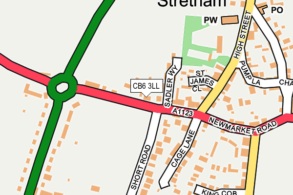 CB6 3LL map - OS OpenMap – Local (Ordnance Survey)