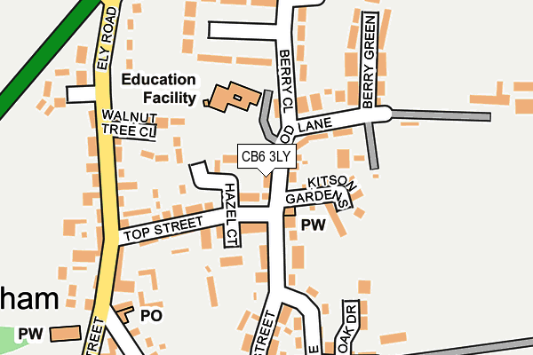 CB6 3LY map - OS OpenMap – Local (Ordnance Survey)