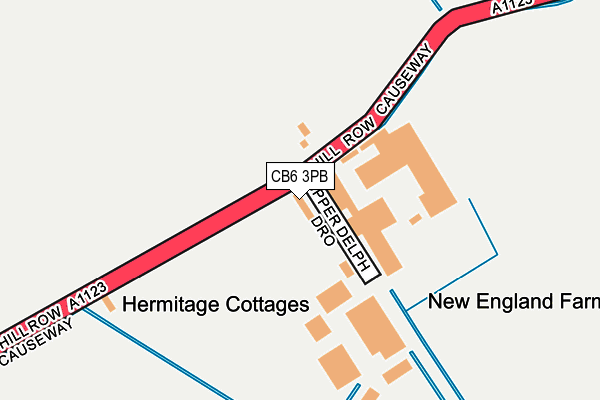 CB6 3PB map - OS OpenMap – Local (Ordnance Survey)