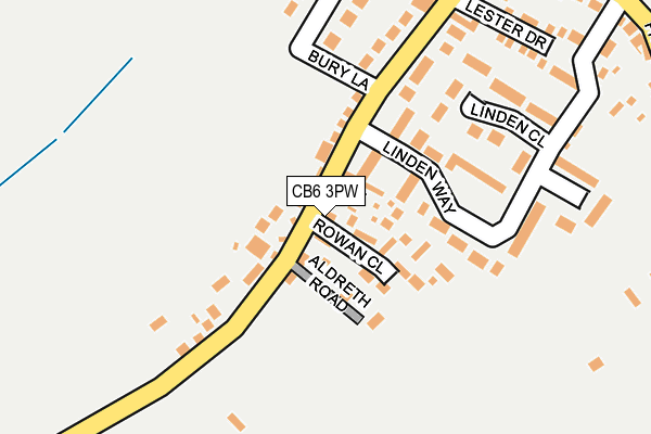 CB6 3PW map - OS OpenMap – Local (Ordnance Survey)