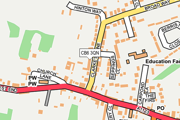 CB6 3QN map - OS OpenMap – Local (Ordnance Survey)