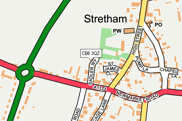 CB6 3QZ map - OS OpenMap – Local (Ordnance Survey)