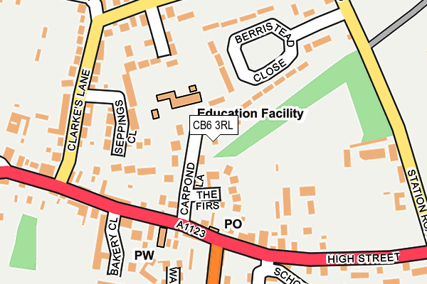 CB6 3RL map - OS OpenMap – Local (Ordnance Survey)