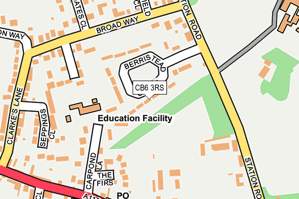 CB6 3RS map - OS OpenMap – Local (Ordnance Survey)