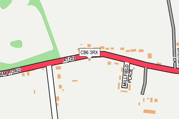 CB6 3RX map - OS OpenMap – Local (Ordnance Survey)