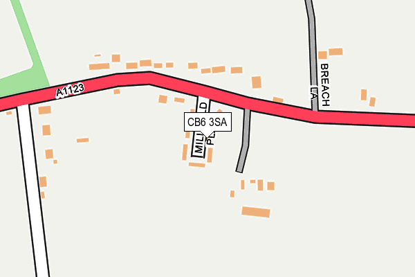 CB6 3SA map - OS OpenMap – Local (Ordnance Survey)