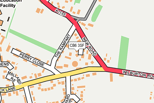 CB6 3SF map - OS OpenMap – Local (Ordnance Survey)