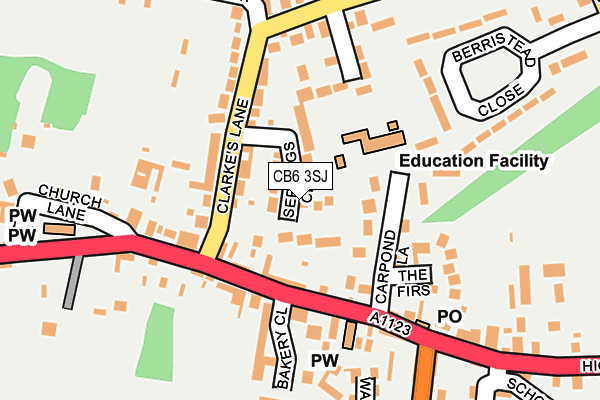 CB6 3SJ map - OS OpenMap – Local (Ordnance Survey)