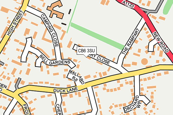 CB6 3SU map - OS OpenMap – Local (Ordnance Survey)
