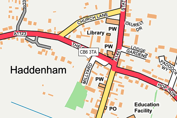 CB6 3TA map - OS OpenMap – Local (Ordnance Survey)